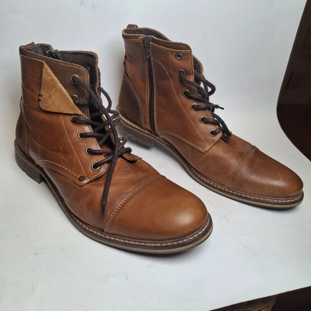 Bull Boxer Kelden Chukka Leather Suede Boot Handmade Men 12 /45 Brown Mid Ankle